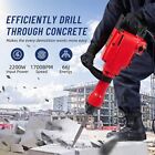 Demolition Jack Hammer Concrete Breaker 2200w Electric Hammer With 6 Chisel Bits