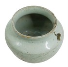 Early 19th Century Korean Joseon Dynasty Ceramic Celadon Moon Jar