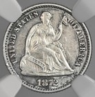 1872  H10c Liberty Seated Half Dime Ngc Au Details  cleaned    8404749-042