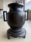 Vintage Japanese Bronze Vase With Handles