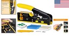 Ethernet Crimper Kit - Rj45 Crimping Tool With Network Cable Tester   Connectors