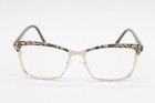 New L a m b  Lauf085 Gld Gold Black Authentic Eyeglasses 55-17