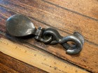 Vintage Bronze Single Block W scissor Hook 2  Pulley Sheave  1 2  Line