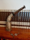 Antique Late 19thc Spanish Colonial Carved Folk Art Powder Horn Black Powder