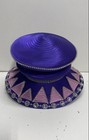 Donna Vinci Couture Women s Church Hat Purple Pink Rhinestone Tiered Os