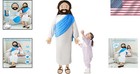 Soft Jesus Plush Pillow - 6 Ft Warm Religious Decoration For Home Or Events