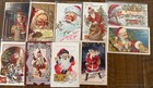 Big lot Of 10 antique santa Claus christmas Postcards great Variety vintage s795