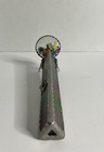 Vintage Leaded Stained Glass Purple Kaleidoscope W  Rotating Wheel