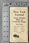 1938 Nyc Rr Syracuse Rochester Buffalo And Pennsylvania Divisions Time Tables