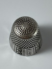 Vintage Or Antique Sterling Silver 925 Stern Bros   Engraved Thimble Size 8