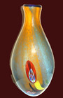 Vintage Murano Hand Blown Italian Art Glass Vase 13 In Tall Millaflori