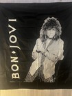 Vintage Bon Jovi B w Silky Tapestry Wall Hanging Poster 1987 Very Cool 