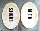 Htf Vintage Plastic Esso Ladies   Men Restroom Key Tags Happy   Mrs  Drop