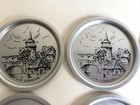Lot Of 12 Vintage German Souvenir Metal Coasters Ulm Munster Rathaus Donau Zinn