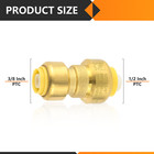 Efield  2 To100 Pack  1 2 push Fit  3 8 reducing Coupling Brass Fitting Lead Free