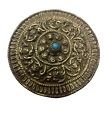Ornate Sterling Silver  Burmese Betel Nut Box Figural Repousse With Agate Top