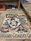 1888 Le Page s Liquid Glue Antique Bottle Label Art Russia Cement Co  Sign