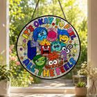 It s Okay To Feel All The Feels Stained Glass Suncatcher  Window Decor