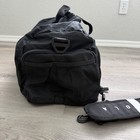 Youngla Large Black Duffle Bag Gym Training Polyester Zip Logo Adjustable Strap