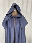 Antique Cape Cloak W hood Wool Blue One Size Long 18th C  Replica Original