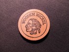 Modesto  California Wooden Nickel Token - Front Page Lounge Wooden Drink Coin