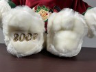 Dan Dee Teddy Bear 2002 Christmas Collectible Stuffed White Plush Preowned
