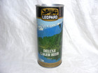 Vintage Steel Beer Can Leopard Deluxe Lager Beer 16oz Push Tab