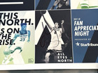 Minnesota Timberwolves Nba Sga Poster 2017-18 All Eyes North 18 x24  Signed