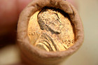 1958 D Lincoln Cent Original Bank Wrap Roll Brandt Obw Unc Penny Roll