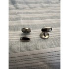 Vintage Cufflinks Cuff Links Silver Tone Pearl Color Center Design L 32