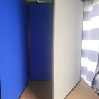 Nobo Showboard 3 Panel Front   Back - Blue  gray 3    Tall 6    Long
