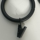 14 Pcs Matte Black Metal Curtain Rings With Clips Set For Window Rods 2 Inch