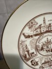 Vintage Colonial Williamsburg Va Brown Transferware Souvenir Plate