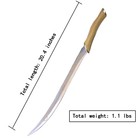 Elf Double Sword With Scabbard legolas Cosplay Sword stainless Steel Blade metal