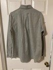 Vintage 70s Green Oxford Poly-cotton Dress Shirt By Sero  Size 16-34