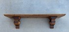 Large Antique Oak Wood Wall Shelf