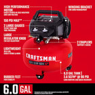Craftsman 6-gallon Portable Electric 150 Psi Pancake Air Compressor