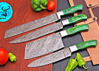 Custom Hand Made Forged Damascus Steel Blade Chef Knife Kitchen Knives M 110