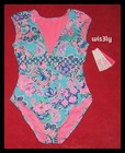 Nwt Lilly Pulitzer 10 M L Imogen One Piece Swimsuit Blue Horizon Jungle Sunrise