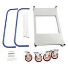 1500 Lbs Professional Panel Cart Dolly Rectangular Low Noise With 5inch Casters