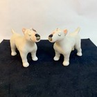 Westland Mwah  Magnetic Kissing Bull Terriers Porcelain Salt   Pepper Shakers