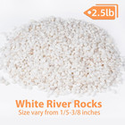 2 5 Lbs White Aquarium Gravel  1 5 Inch White Rocks For Plants  Small Pebbles Fo
