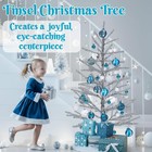 3ft Tinsel Christmas Tree  Retro Aluminum Christmas Tree  Silver