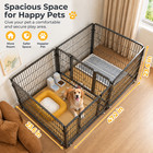 7 Panels Metal Dog Playpen Puppy Exercise Pen Pet Fence Indoor Outdoor Kennel