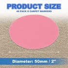 48pcs Carpet Marker Spots 2 Inch Round Floor Markers Non Slip Carpet Dots  Pink