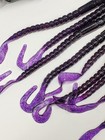 Lot Of 50 Purple Grape blue Flake Soft Plastic Bass Fishing Lure  7  C-tail Worm