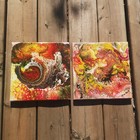 A Pair Of Alexander Antanenka 10 x10  Acrylic Paintings On Canvas  Certificates 