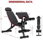 Weight Bench Workout Bench For Home Gym With Extended Headrest Incline Textural