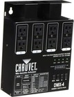 Chauvet Dj Dmx-4led 4-channel Dimmer Pack With American Dj Accu-cable 3-pin Dmx