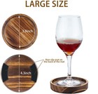 Wooden Coasters For Drinks  Natural Wood Drink Coaster Set For Drinking Glass   
